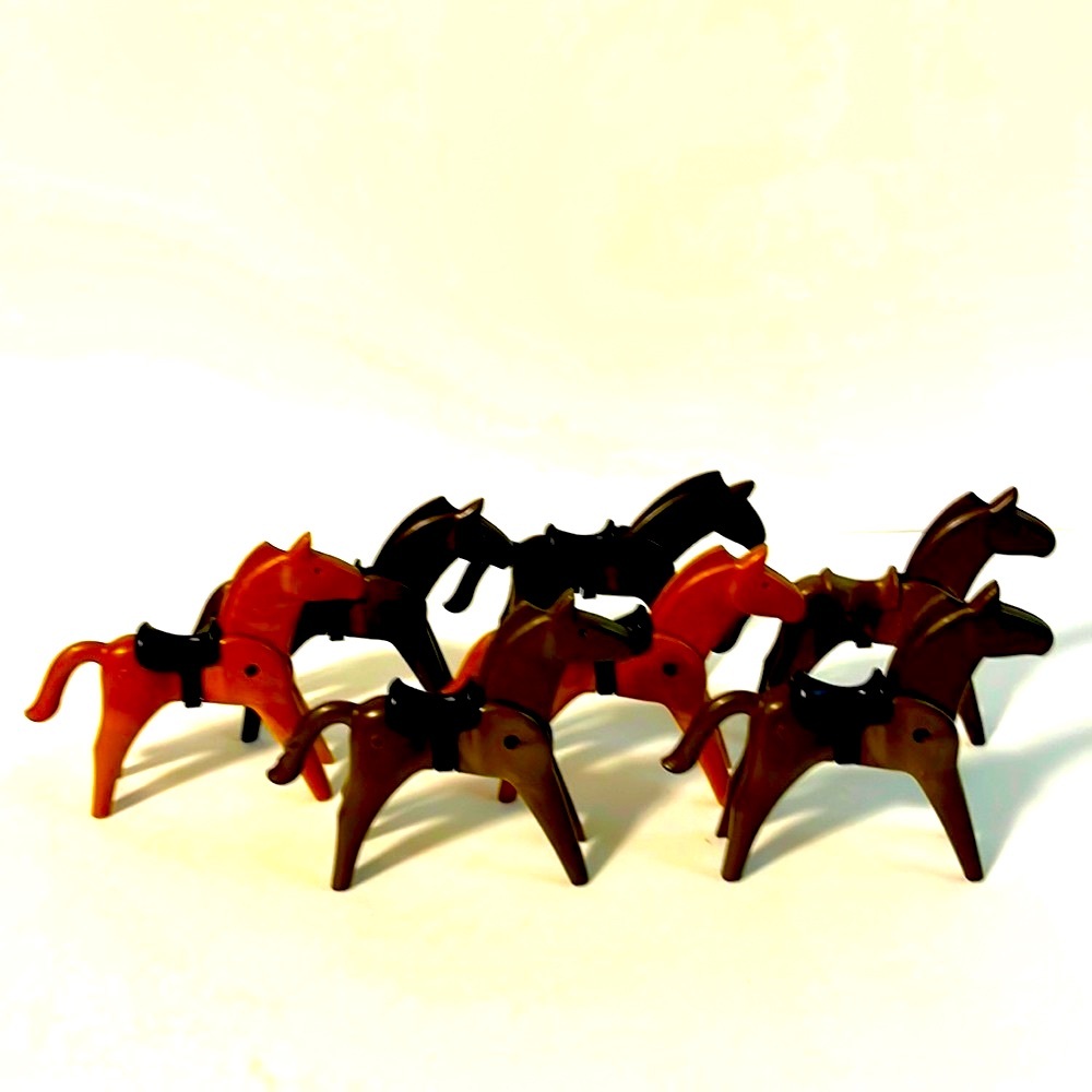 Vintage 1974 Playmobil Geobra Horses Lot of 7